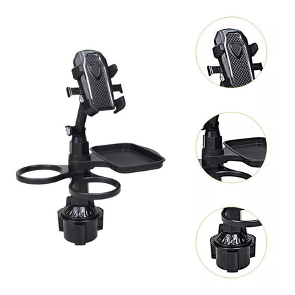 Holder and Cup Holder and Mobile Phone Stand 3 in 1 Adjustable Stand Car Drink Holder Multifunctional Universal (code:9290) - By Rana Store
