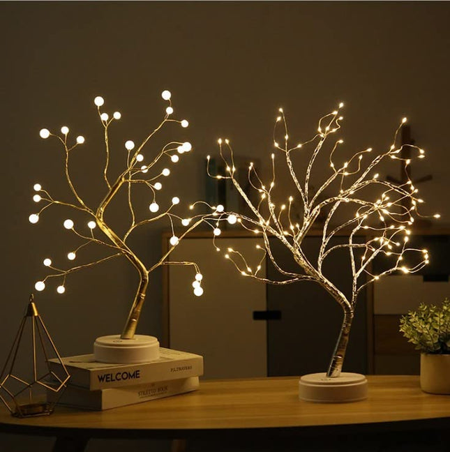 Ruile Fairy Lights Tree Lamp,Tabletop Bonsai Tree Lights for Bedroom,USB&Battery Powered, 20’’ 108 LED Warm White LED,DIY Table Lamp for Room Decor,Wedding Sign,Festival Holiday Or Bar(Warm White)