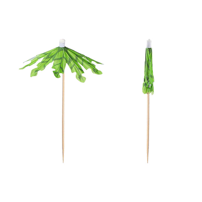 200PCS YAOSHENG 6 Inch Drink Umbrellas, Cocktail Picks, Colorful Cocktail Umbrellas Toothpicks for Drink&Food Restaurant, Bar,Hawaiian Beach Party Cake Decorating Supplies (Green)