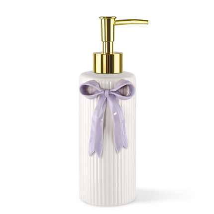 NEWHENGS 340ml/12fl oz Handmade Ceramic Bow Soap/Hand Lotion Liquid Dispenser