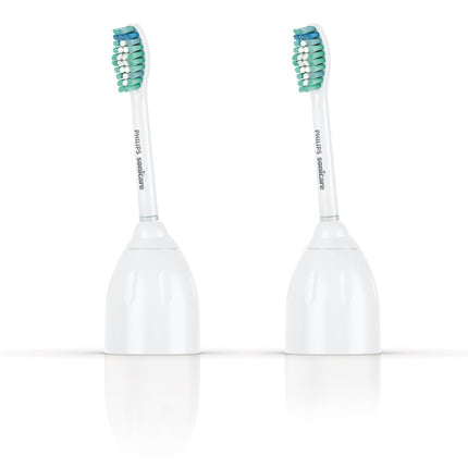 Philips Sonicare Genuine E-Series Replacement Toothbrush Heads, 2 Brush Heads, White, HX7022- (075020026996)