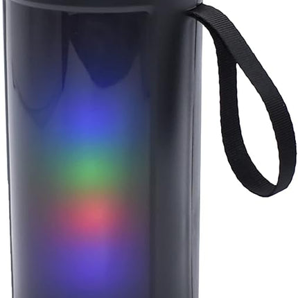 Wireless Speaker ZQS1201  Bluetooth Portable Wireless RGB Light Reader card TF/USB - (Black)