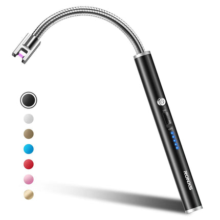RONXS Electric Candle Lighter, Type C Rechargeable Long Reach Black