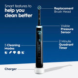 Oral-B GENIUS X LIMITED, Rechargeable Electric Toothbrush with Artificial Intelligence, Midnight Black