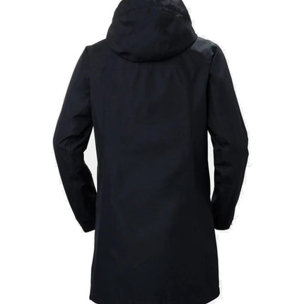 HELLY HANSEN Women's Aden Insulated Waterproof Windproof Breathable Long Length Regular Fit Hood Rain Coat Jacket, Black, SIZE X-LARGE