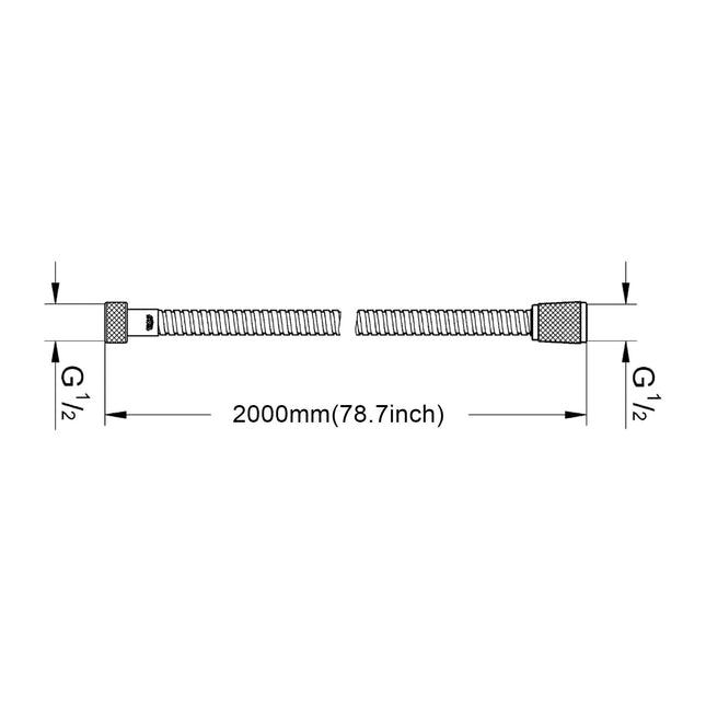 AULEEND Shower Hose 304 Stainless Steel Extra Long Shower Hose Replacement Handheld Shower Head Hose Extension (Oil Rubbed Bronze, 78 inch)