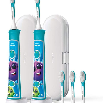 2 Pack Philips Sonicare Kids Rechargeable Toothbrush with Built-in Bluetooth 2-Pack NEWOPEN