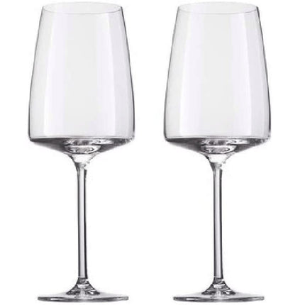 Habiba SET OF 2 Exquisite Crystal Clear Hand Blown Premium Red Wine Glasses Goblet