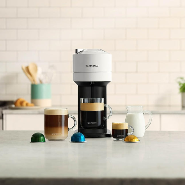 Nespresso Vertuo Next Single Serve Coffee and Espresso Machine NV120W by De'Longhi, White