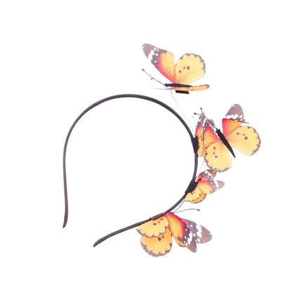 FOMIYES 1pc Orange Butterfly Hair Hoop for Girls Headband Chic Design for Parties Cosplay and Daily Wear
