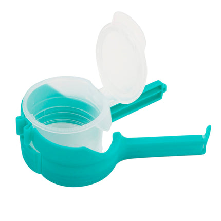 Luciano Housewares 1-PIECE Plastic Chips Bag & Storage Clip with Pouring Spout, Ideal for Cereals,Snacks, Peanuts,Sugar, Coffee Powder,Pet Food
