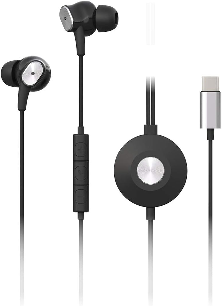 Black Helix Active Noise Cancelling USB-C Earbuds