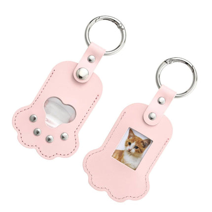 OSNIYAW 2-PIECE Pet Furs Storage Container Dog Hair Keepsakes Keychains Memorial Lockets, WHITE AND PINK