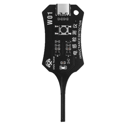 1-piece Precise Electromagnetic Inductance Tester W01, Inductor Detector for Phone Motherboards Repair Maintenance,Portable Inductance Meter with LED Indicator