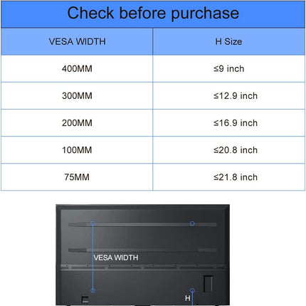 Suptek Universal TV Stand Table Top Replacement TV Legs for 22-65 inches LCD Flat and Curved Screen TV, Max VESA up to 800x400mm Support 110lbs, X00279PM51