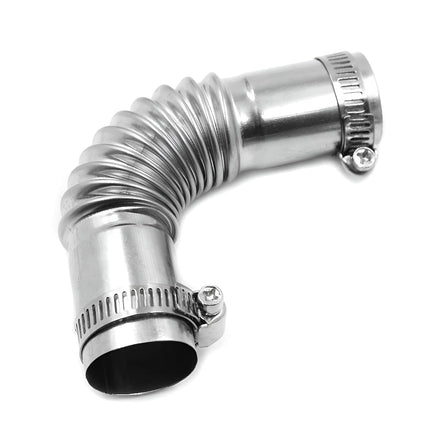 TSUGAMI Car Diesel Heater Exhaust Pipe, 2PCS 24mm Stainless Steel Parking Air Heater Exhaust Pipe Tube Elbow Connector with 4 Clamps, Automotive Accessories, Universal for SUV, Truck, RV