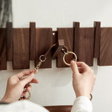 ESDOPA Wood Wall Mounted Coat Rack, Coat Rack Wall Mount, Flip Down Wall Hook Rack with 6 Hooks