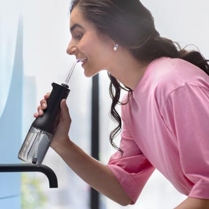 Philips Sonicare Power Flosser 3000 Cordless, Oral Irrigator Quad Stream technology and whisper quiet, Black, HX3826/23