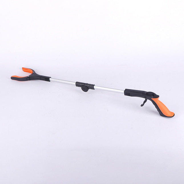 1 Pack Grabber Reacher Tool, 32 Inch Extra Long Foldable Pick Up Stick with Strong Grip Magnetic, Lightweight Trash Picker Claw Reacher Grabber Tool Elderly Reaching,Orange