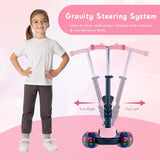 Kids Scooter,Toddler Scooter for Kids 2-5 Years Old,Adjustable Height and Removable Seat,with 3 LED Wheel Outdoor Activities T110