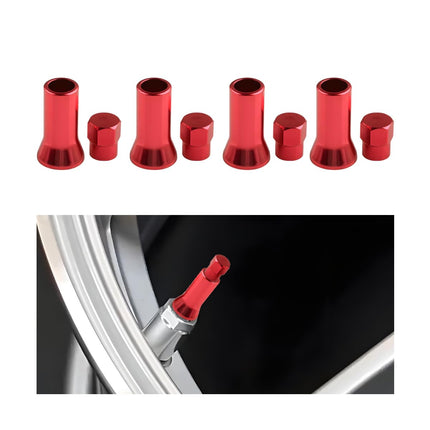 TSUGAMI 8PCS TR414AC Valve Stem Caps Kit, Aluminum Alloy Tire Air Valve Stem Sleeve and Cap Cover, Leak & Dust Proof Vehicle Wheel Trim Decor Accessories, Universal for SUV, Truck, RV
