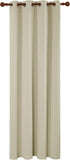 Deconovo Blackout Curtains,1 Panel, Beige, 52 W x 95 L Inch Long Curtain, Nursery