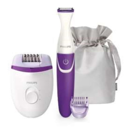 NEW Philips Satinelle Essential Compact Corded Epilator, Electric Hair Removal Device with Bikini Trimmer, BRP505/00