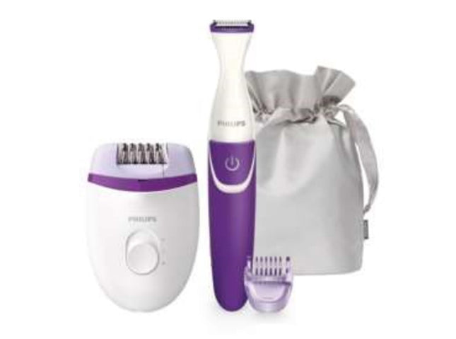 NEW Philips Satinelle Essential Compact Corded Epilator, Electric Hair Removal Device with Bikini Trimmer, BRP505/00