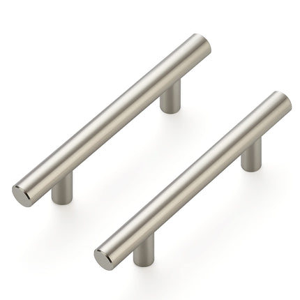 IAQWE 25 Pack |3-3/4" (96mm) Hole Centers Brushed Nickel Stainless Kitchen Cabinet Handles 5”Length, 36010059SS-24