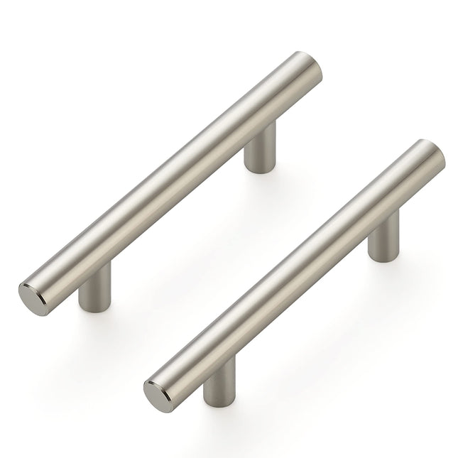 IAQWE 25 Pack |3-3/4" (96mm) Hole Centers Brushed Nickel Stainless Kitchen Cabinet Handles 5”Length, 36010059SS-24