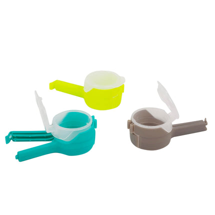 Luciano Housewares 1-PIECE Plastic Chips Bag & Storage Clip with Pouring Spout, Ideal for Cereals,Snacks, Peanuts,Sugar, Coffee Powder,Pet Food
