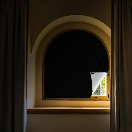 SEEYE Portable 149W x 200H cm Window Covering Blackout Blinds/Shades, No Drill Temporary for Baby, Nursery, Dorm, Travel RV