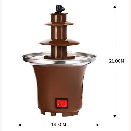 JINEKU 3-Tier Electric Chocolate Fountain Waterfall Machine,  Chocolate Melting Tower