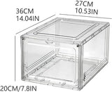 3 Pack Shoe Storage Box Clear Plastic Shoe Boxes Stackable Shoe Organizer for Men and Women (Clear-01) T69