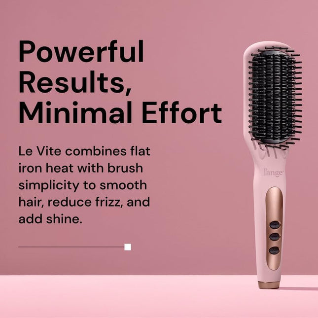 (Open Box)Lange L'ange Le Vite Hairbrush Straightener Blush Rose Styling Brush