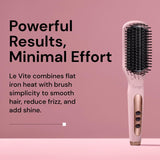 (Open Box)Lange L'ange Le Vite Hairbrush Straightener Blush Rose Styling Brush