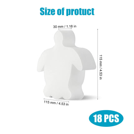 18pcs Oil Absorbing Scum Sponge for Hot Tub, Pool Sponge Oil Absorber Hot Tub Accessories Floating Oil & Scum Absorber for Pool & Spa, Turtle Shape (White)