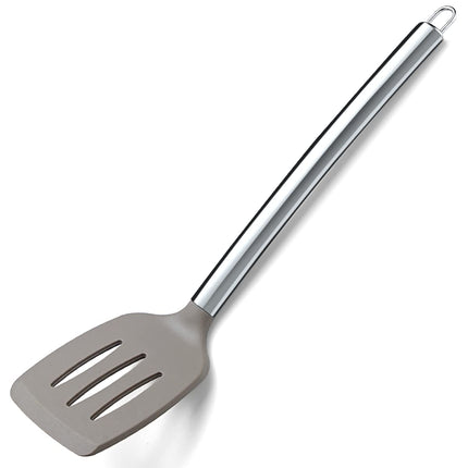 Berglander Non-Stick Silicone Slotted Turner Turner Kitchen/Barbecue Spatulas, Dishwasher Safe, Easy to Clean 1PC