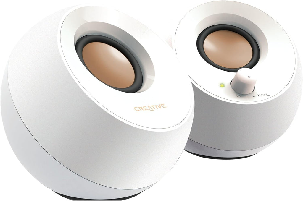 (NEW OPEN) Creative Pebble 2.0 USB-Powered Desktop Speakers with Far-Field Drivers and Passive Radiators for PCs and Laptops