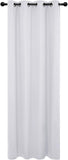 Deconovo Rectangle Blackout Curtain Room Darkening Panel Thermal Insulated Window Treatment Panels Blackout Grommet Drapery, Greyish White, 52x63 Inch One Panel