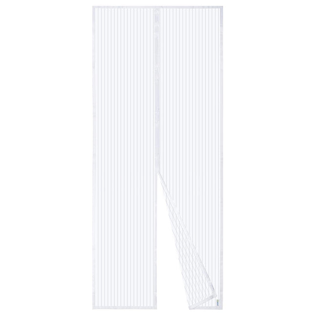 Apalus 36x83 inch Mesh Curtain Magnetic Screen Door, Magnetic Top-to-Bottom Seal Snaps Shuts Automatically, Keep Fresh Air in, WHITE BF003