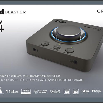 Creative Sound Blaster X4 Hi-res 7.1 External USB DAC and Amp Sound Card