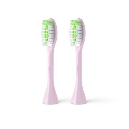 Philips One by Sonicare Electric Toothbrush Heads, Motorized Sonicare Toothbrush Heads, Brush Head Pack (2 Heads), Pink, BH1022/20