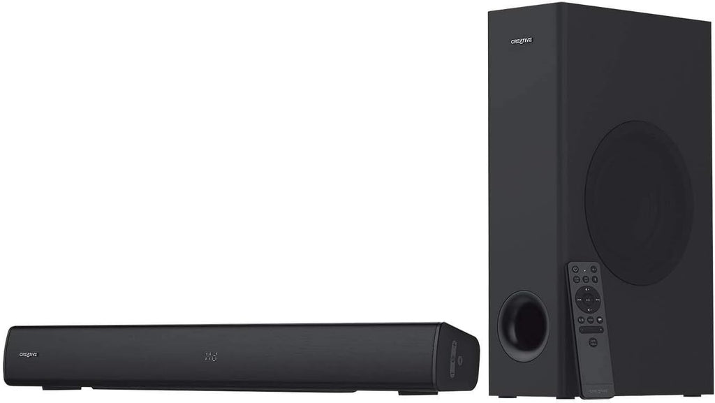 (New Open Box) Creative Stage V2 2.1 Soundbar with Subwoofer, Clear Dialog and Surround by Sound Blaster, Bluetooth 5.0