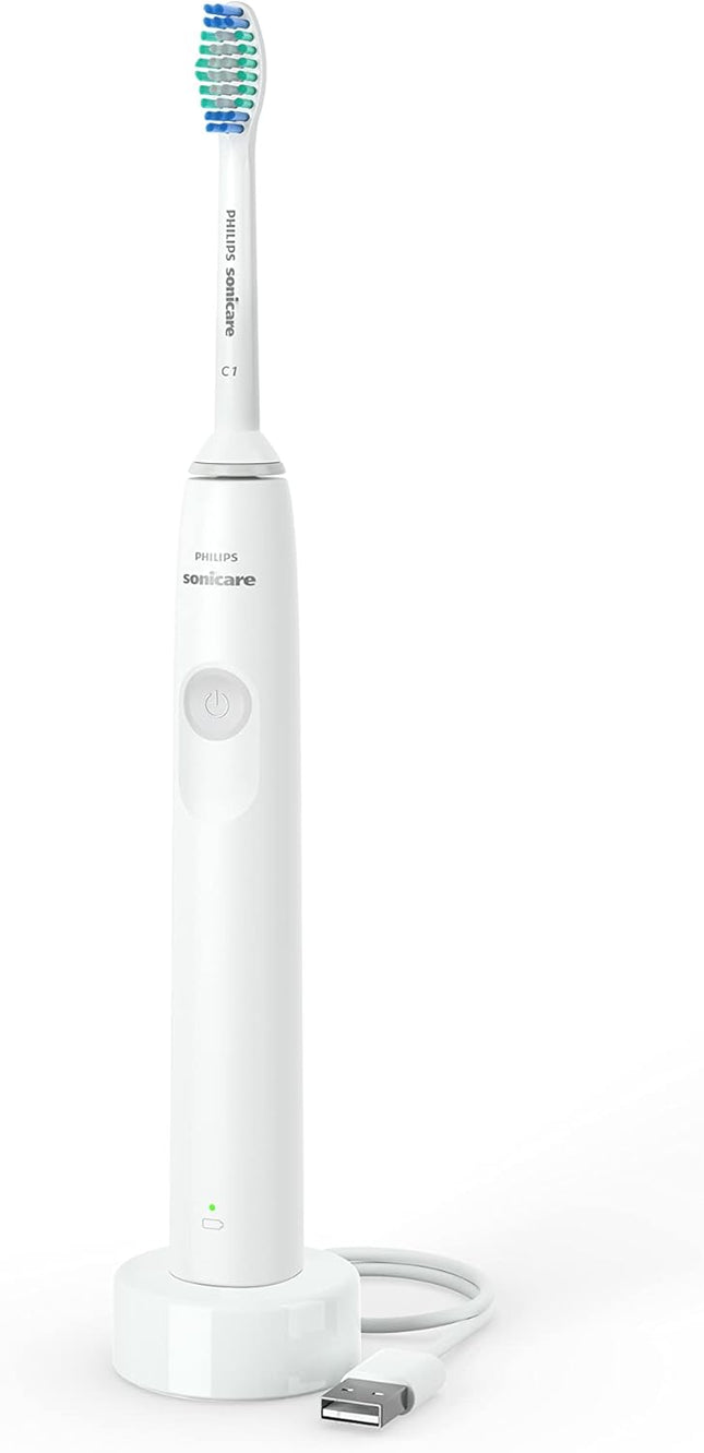 Philips Sonicare 1100 Power Toothbrush, Rechargeable Electric Toothbrush, White Grey HX3641/02