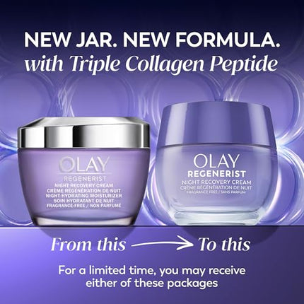 Olay Face Moisturizer, Anti-Aging Night Cream for Women Fragrance-Free 50 mL