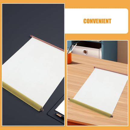 AUTSUPPL Reusable Chinese Calligraphy Water Writing Cloth Imitation Xuan Brush Practice Mat Roll-up Water Writing Cloth for Beginners and Professionals Home Classroom Use 55.11 X 16.53 in