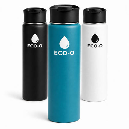 ECO-O Insulated Stainless Steel Water Bottle – 500 ml | 24h Cold / 12h Hot | Leak-Proof, BPA-Free & Dishwasher Safe | Designed in Canada