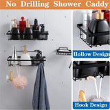 3-PACK Adhesive Bathroom Shower Caddy with Soap Holder