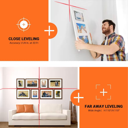 Tacklife Feet Laser Level, Self-Leveling Horizontal and Vertical Cross-Line Laser - SC-L01